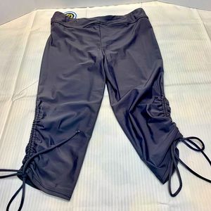 Alex Vando UPF50+ women's leggings yoga pants gray pull on size S.New with tags